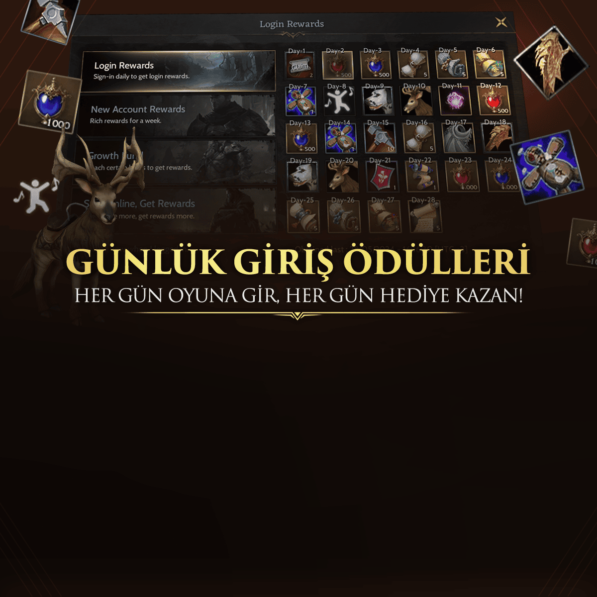 Günlük Giriş Ödülleri Yenilendi!